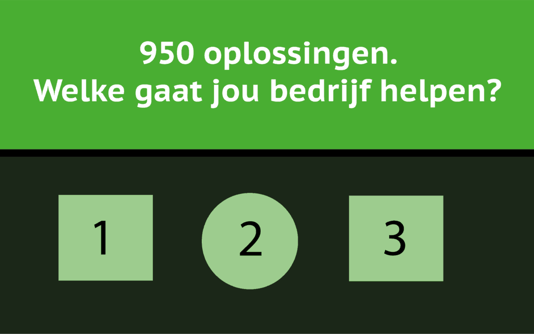 950 oplossingen. Welke gaat jou helpen?